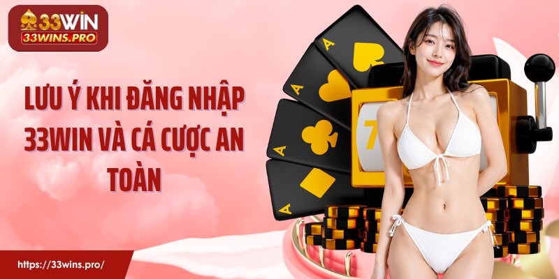 Lưu ý khi đăng nhập 33Win và cá cược an toàn